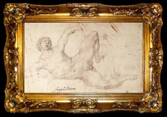 framed  Pontormo, Jacopo Kicking Player, ta009-2